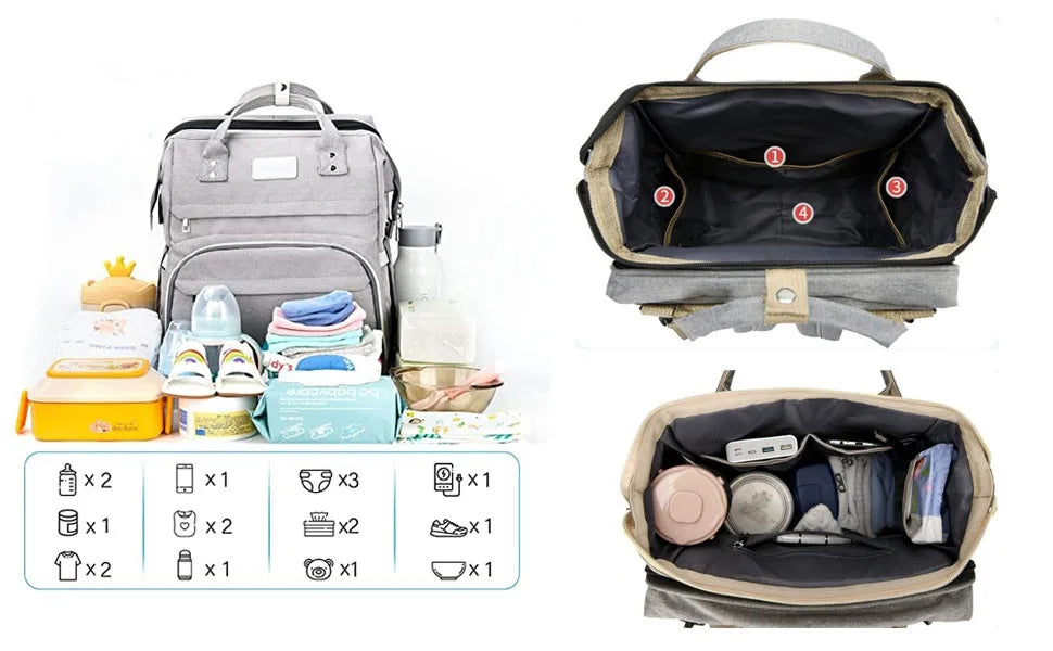 Mochila Cambiador Bebés Multifunción 3 en 1