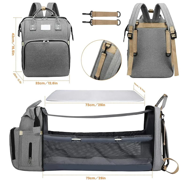 Mochila Cambiador Bebés Multifunción 3 en 1