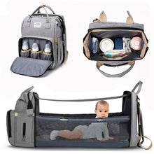 Cargar imagen en el visor de la galería, Mochila Cambiador Bebés Multifunción 3 en 1
